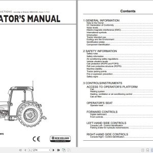 New Holland T4030F T4040F T4050F T4060F Tractor Operators Manual84515592 1