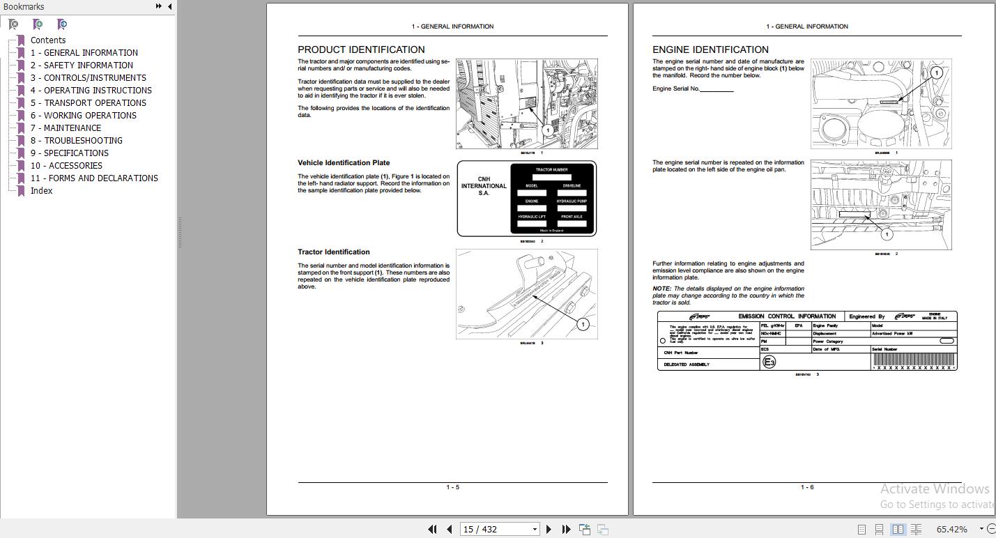 New Holland T7170 T7185 T7200 T7210 Range Command Power Command Tractor Operators Manual84411760 2