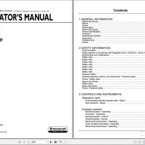 New Holland TD480F TD490F TD4100F Tractor Operators Manual51560219 1