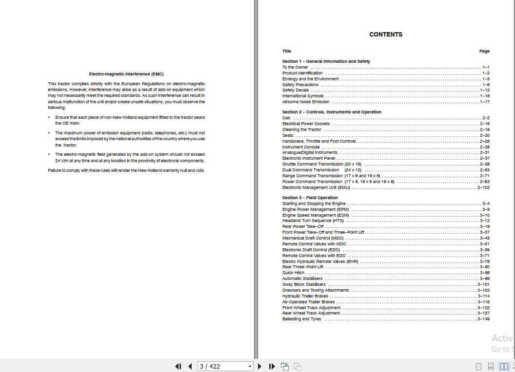 New Holland TM Tractor Operators Manual82998443 2