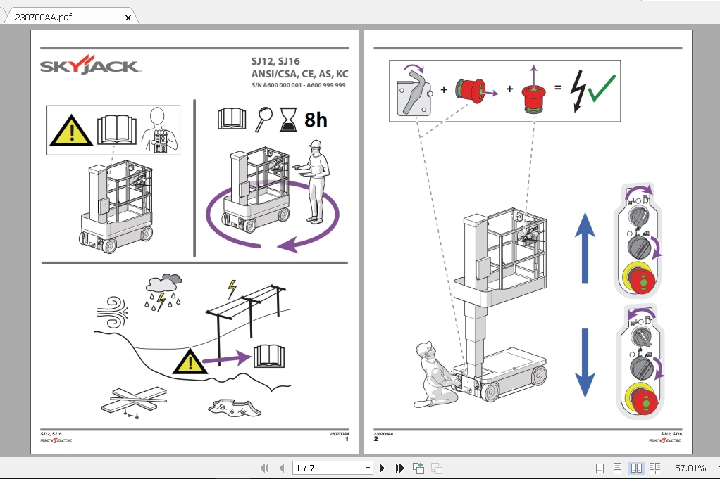 Skyjack AWP All Models 2020 Documentation PDF 10 1