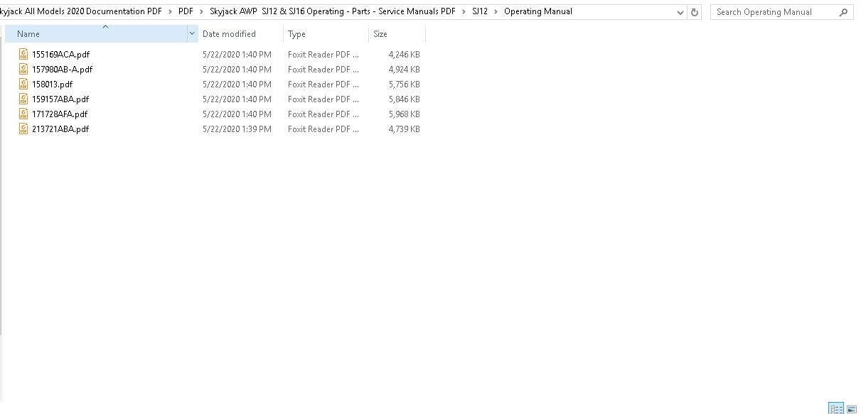 Skyjack AWP All Models 2020 Documentation PDF 3 1