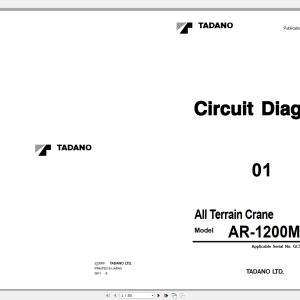 Tadano Crane AR 1200M 1 Circuit Diagrams 1