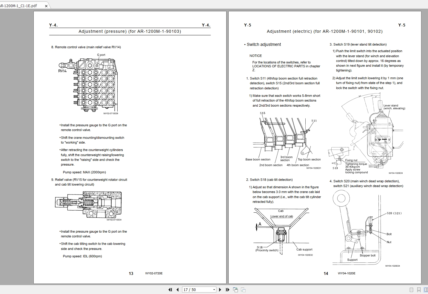 Tadano Crane AR 1200M 1 Circuit Diagrams 2