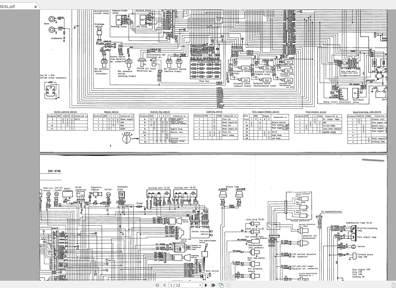 Tadano Crane AR 600 Circuit Diagrams 2