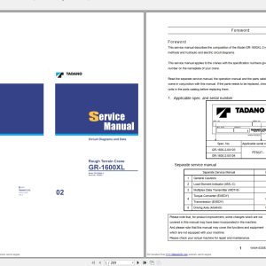 Tadano Crane GR 1600XL 2C2 2E Circuit Diagram DataFE5027 1