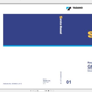 Tadano Crane GR600 EX GR600 XLXXL Service Manuals 1
