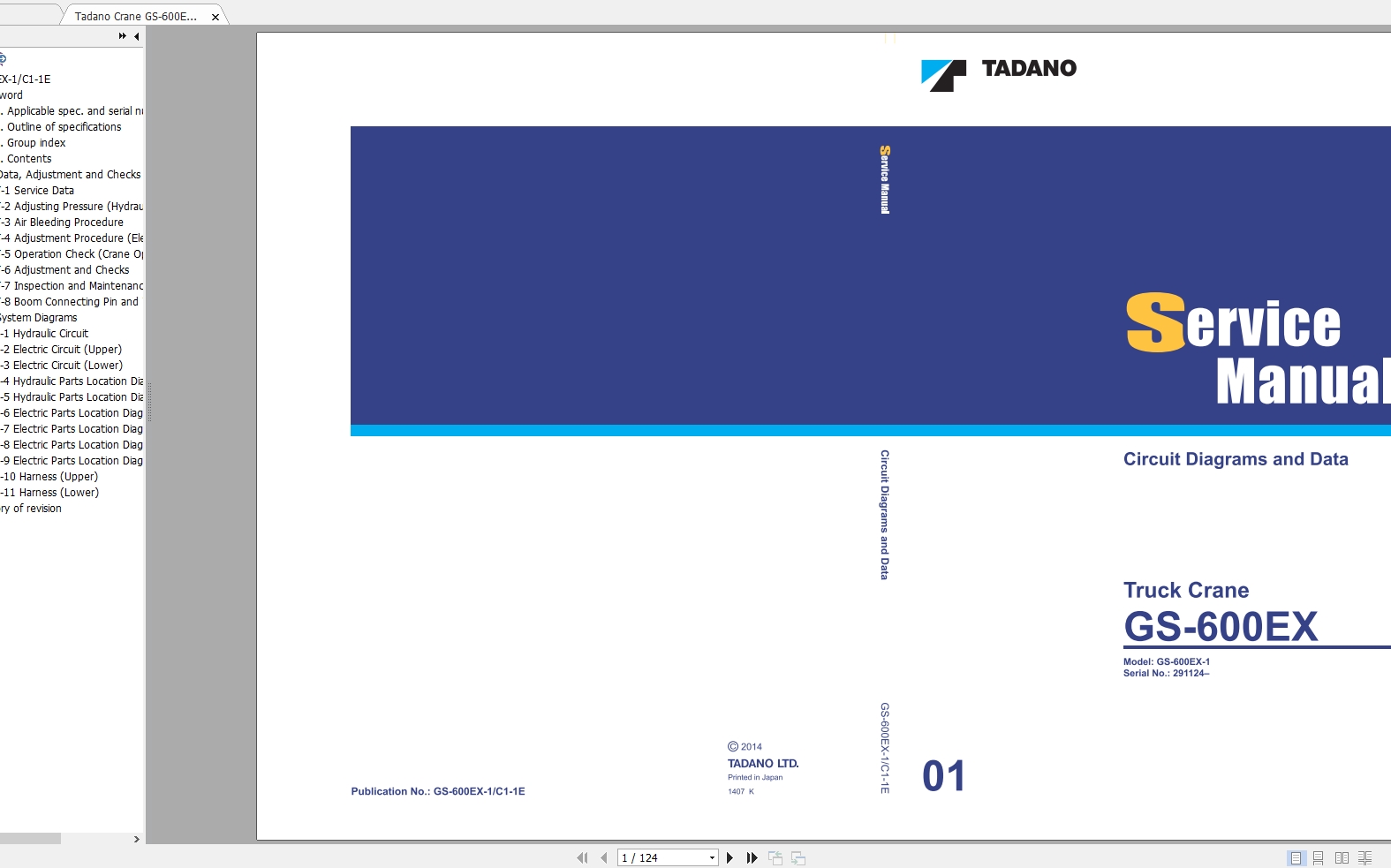 Tadano Crane GS 600EX 1C1 1E Circuit Diagram Data291124 1
