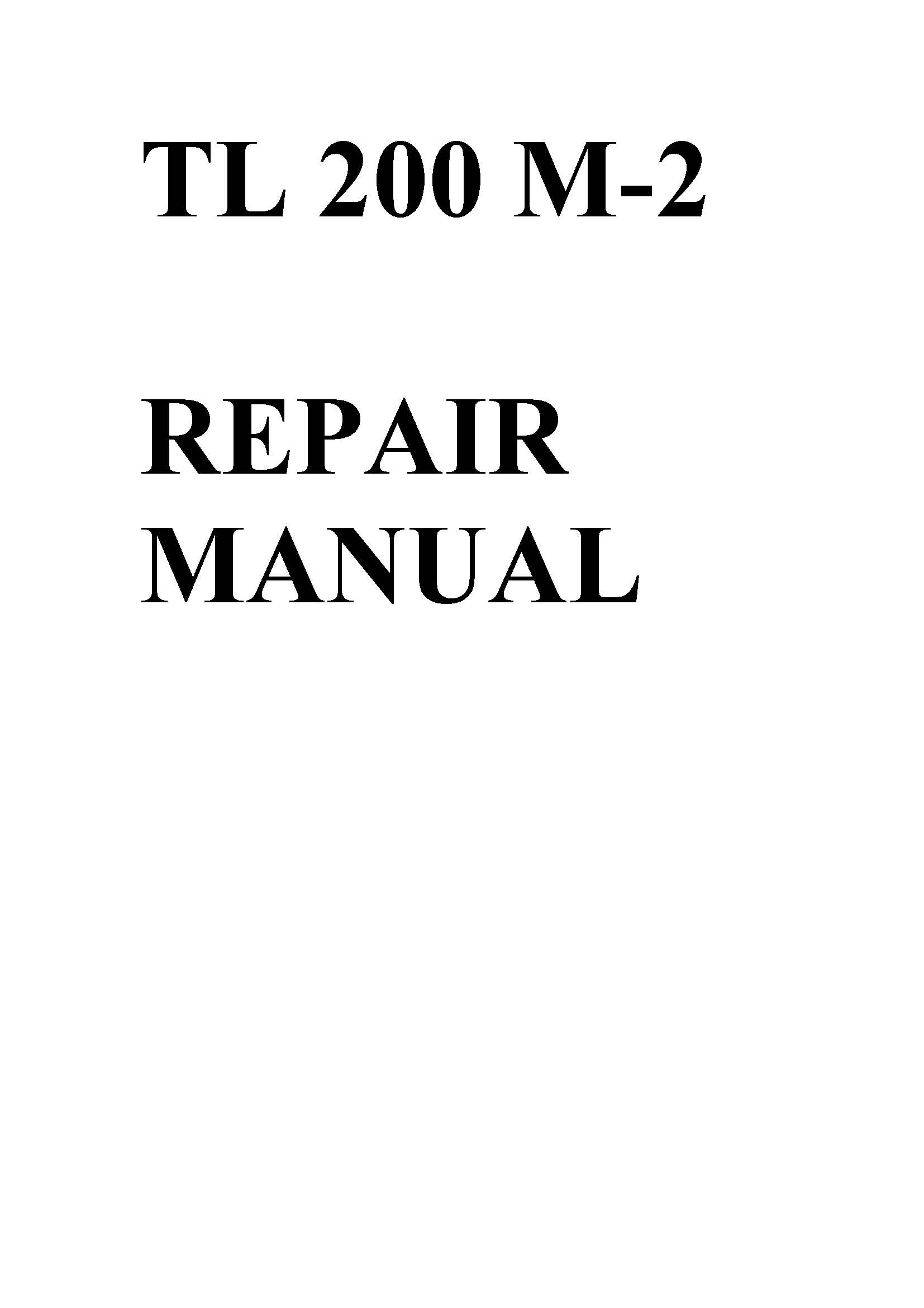 Tadano Crane TL 200E3 Repair Manual Electric Diagram 1