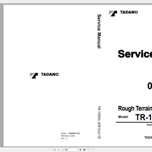 Tadano Crane TR 150XL 4S1U 1E Service ManualFD806 1
