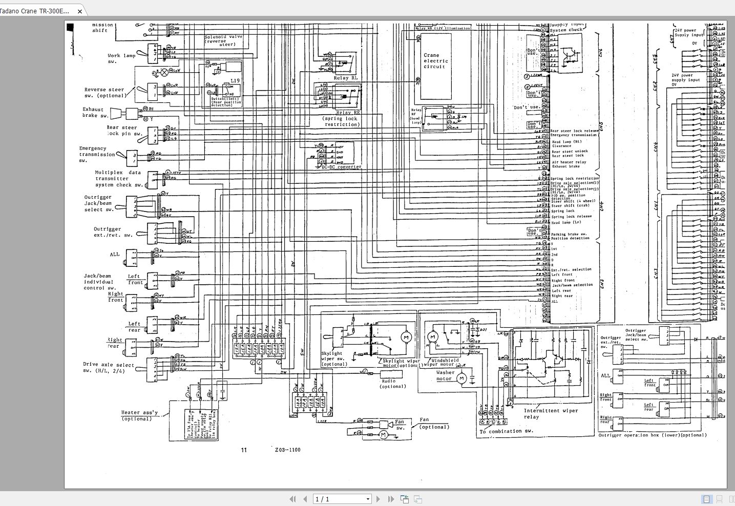 Tadano Crane TR 300EX 2 Electric Circuits 2