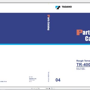 Tadano Crane TR 400M 1 Spare Parts Catalog 0