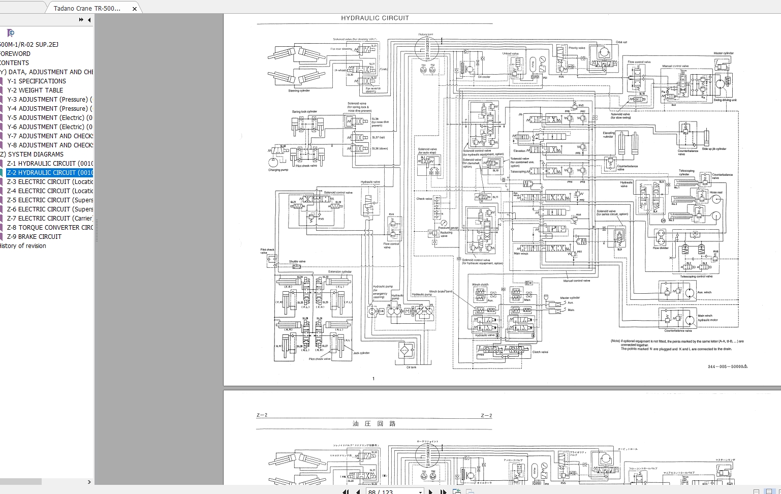 Tadano Crane TR 500M 1 Service Parts Manual 2