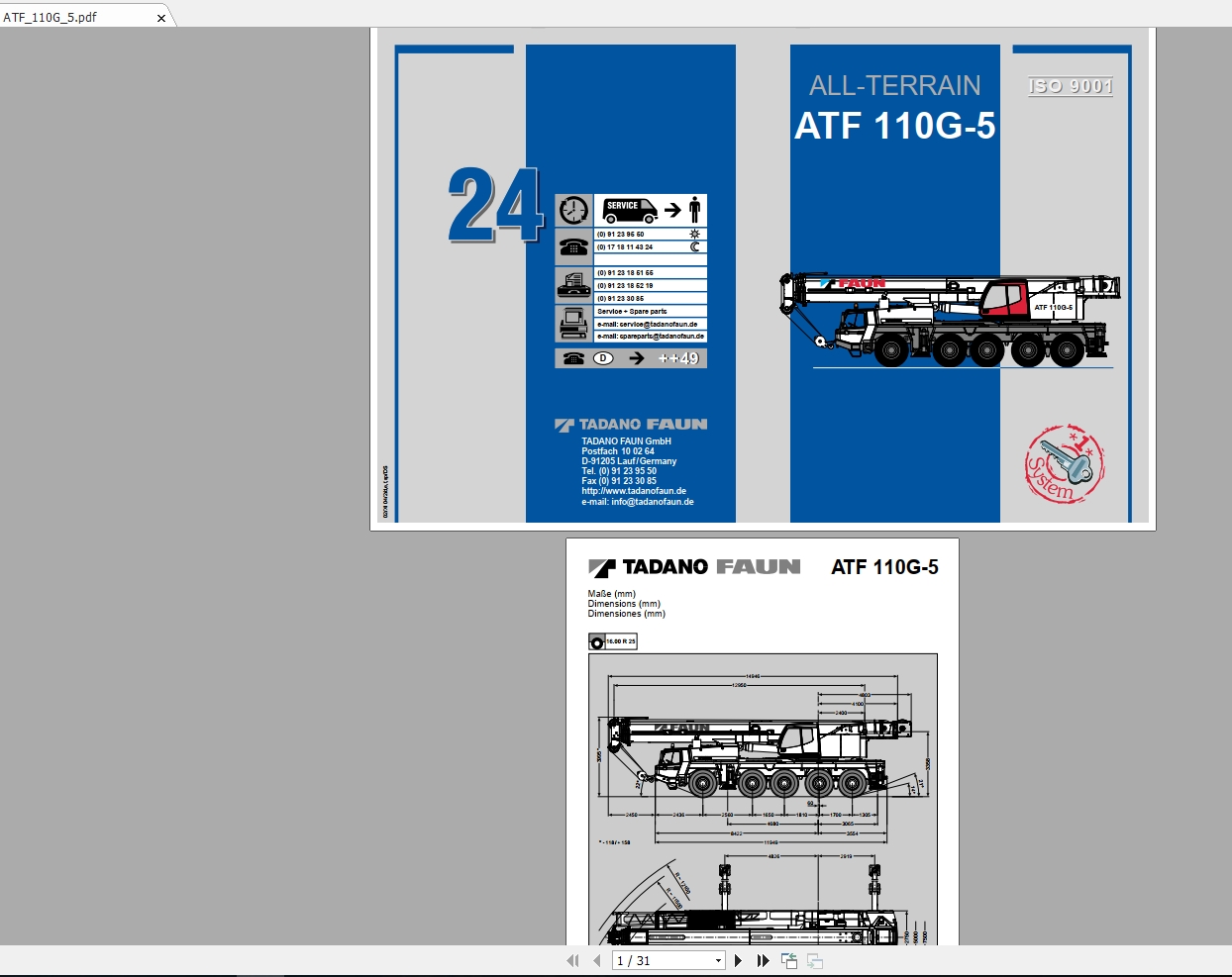 Tadano Faun ATF 110G 5 Full Manuals 1