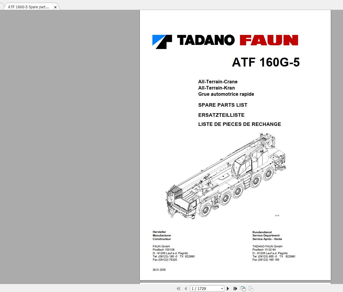 Tadano Faun ATF 160G 5 Full Manuals 1