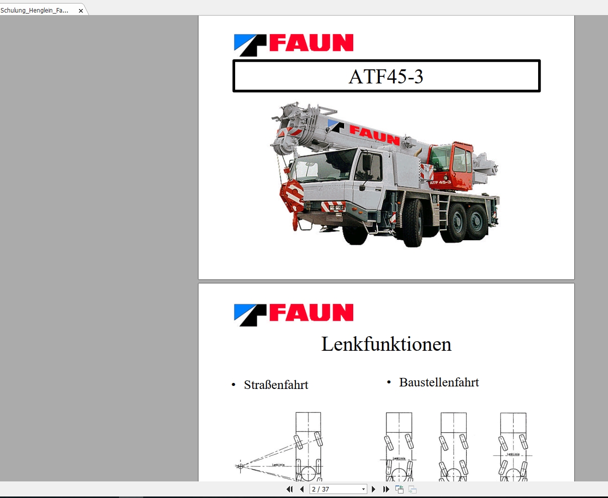 Tadano Faun ATF 45 3 ATF 60 3 Training Manual 1