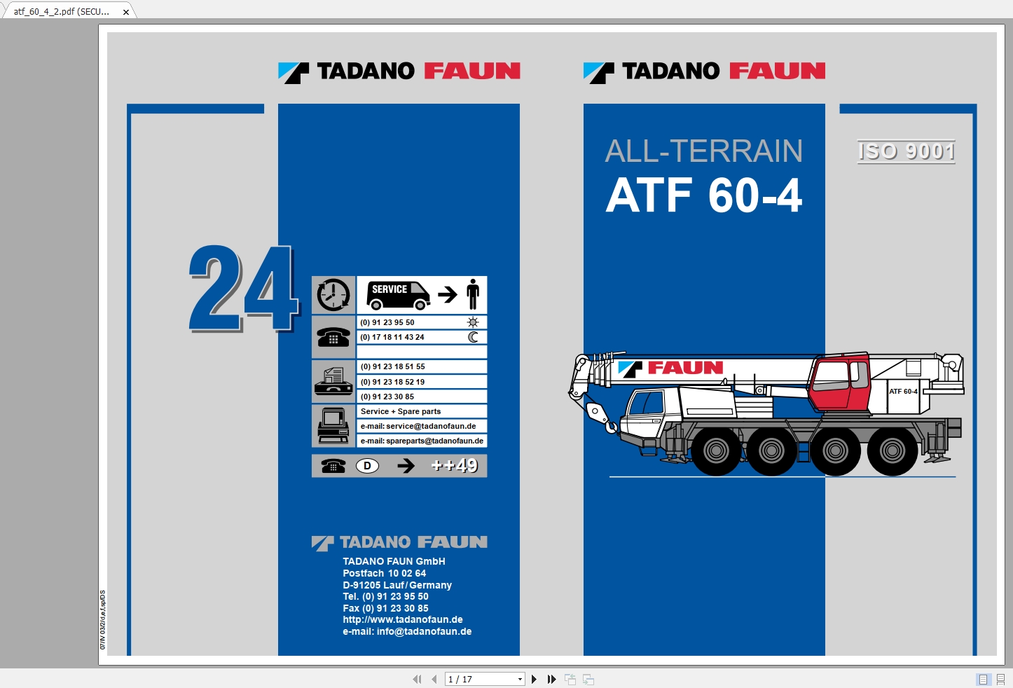 Tadano Faun ATF 60 4 Training Manual 1 1