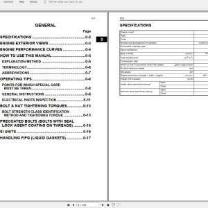 ToyotaHINO Forklift N04C CE674 Dieasel Engine Repair Manual2007 2