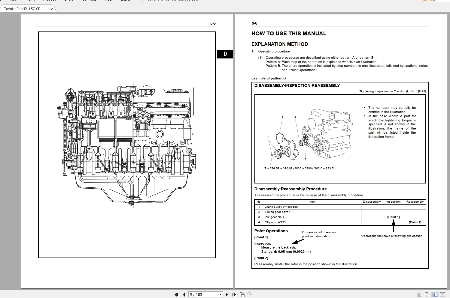 Toyota Forklift 15Z CE673 Diesel Engine Repair Manual2007 2