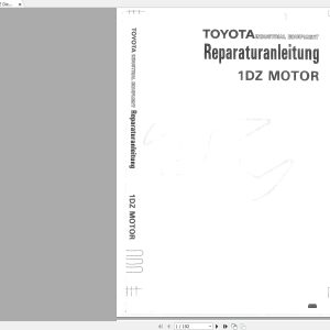 Toyota Forklift 1DZ Diesel Engine Repair ManualDE 1