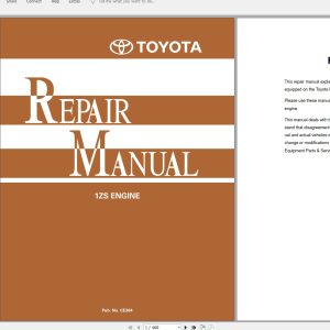 Toyota Forklift 1ZSCE304 Diesel Engine Repair Manual2014 1