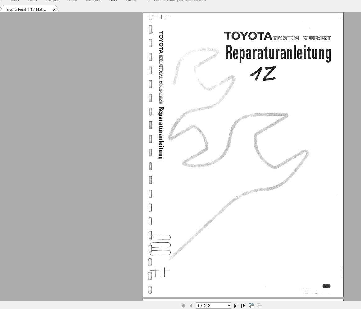 Toyota Forklift 1Z Motors Repair ManualDE 1