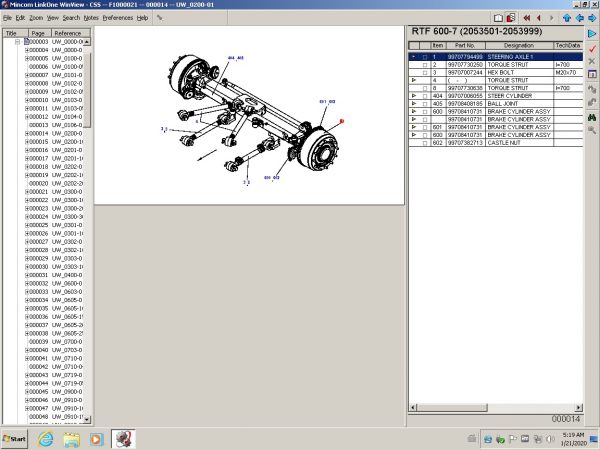 6 RTF600 Steering Axle 1 1