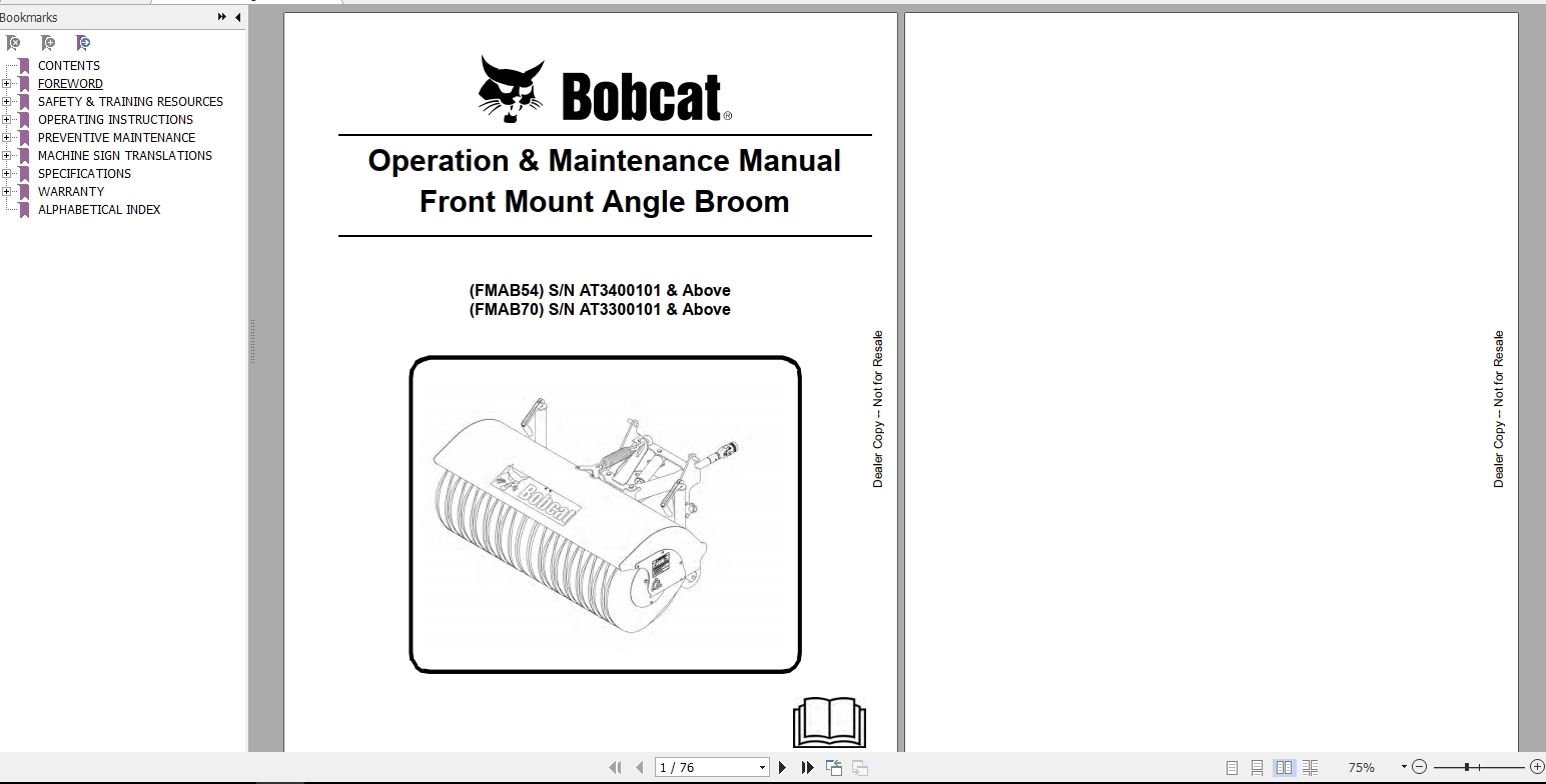 Bobcat Full Models Updated 2019 Operator Manuals 3