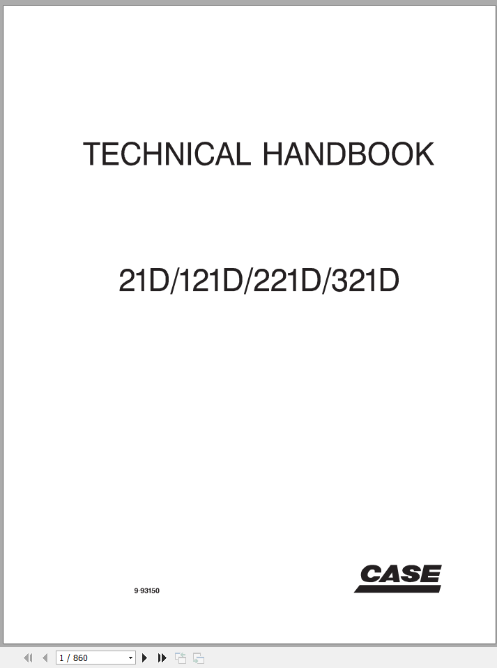 Case 21D121D221D321D Tractor Technical Handbook9 93150 1