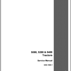 Case 5088 5288 5488 Tractor Service ManualGSS 1505 1R0 1