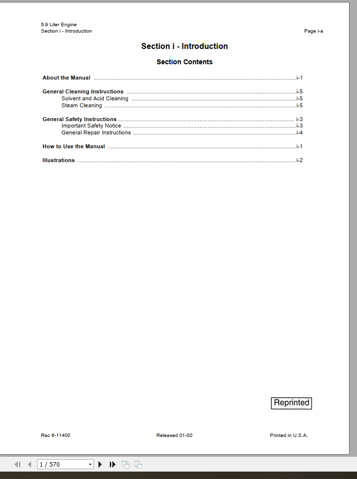 Case 59 Liter Engine Service Manuals6 11380R0 1