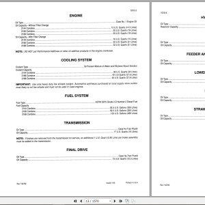 Case Combines 2100 2300 Series Service Manual7 69612 2