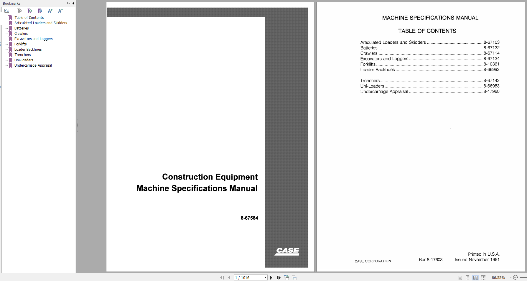 Case Construction Equipment Machine Service Manual8 67584 2