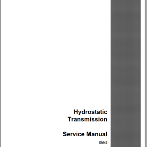 Case Hydrostatic Transmission Service ManualSM43 1