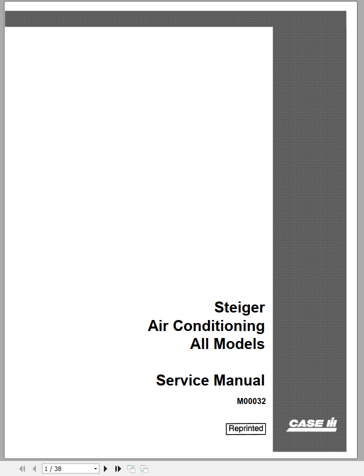 Case Steiger Air Conditioning All Models Service ManualM00032 1