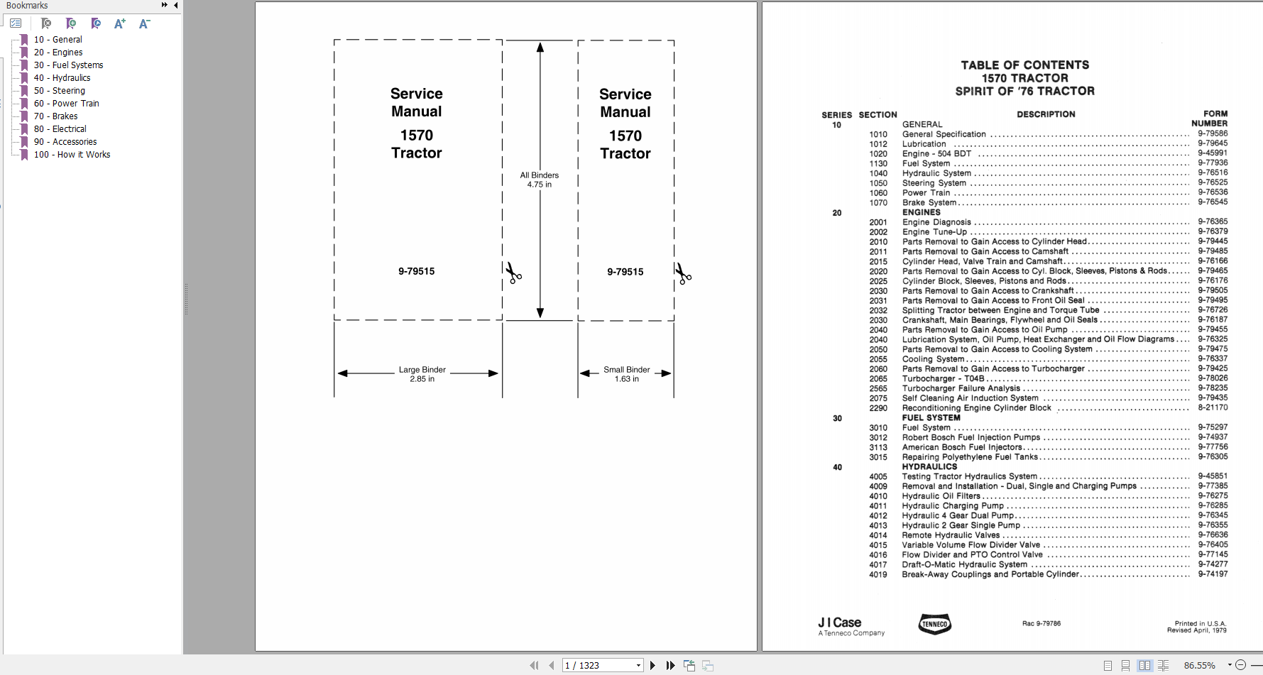 Case Tractor 1570 Service Manual9 79515R0 2