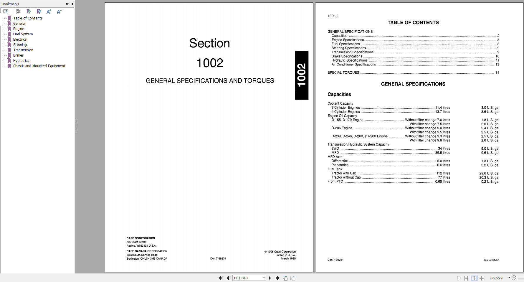 Case Tractor 3200 4200 Series Service Manual7 69134R0 2