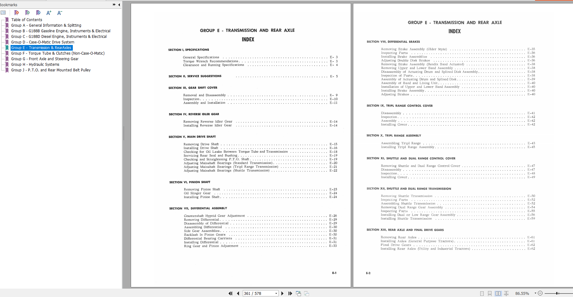 Case Tractor 630 Series Service Manual9 92381 3