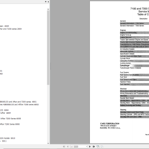 Case Tractor 7100 7200 Series Service Manual 1