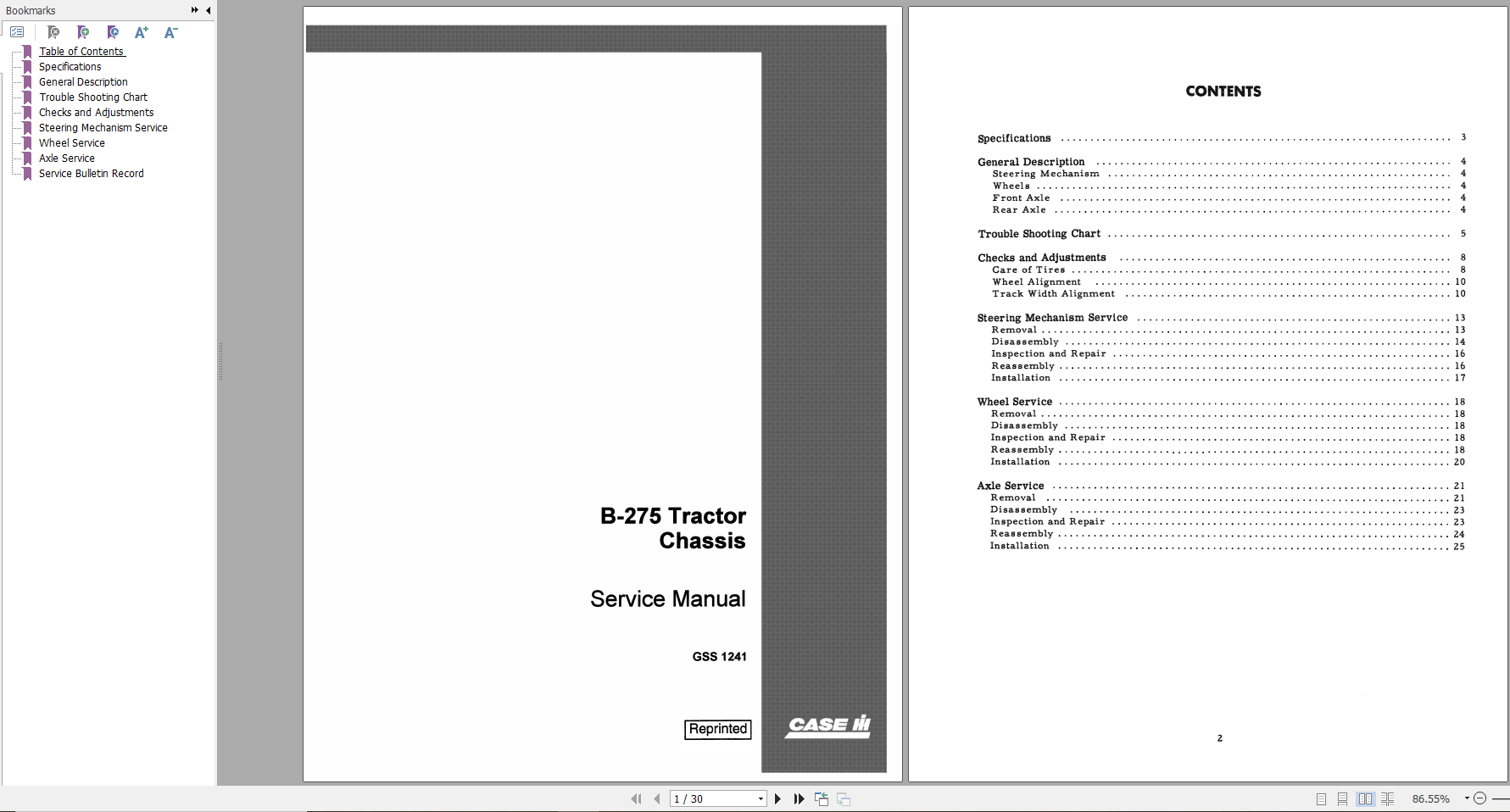 Case Tractor B 275 Transmission Service Manual 3