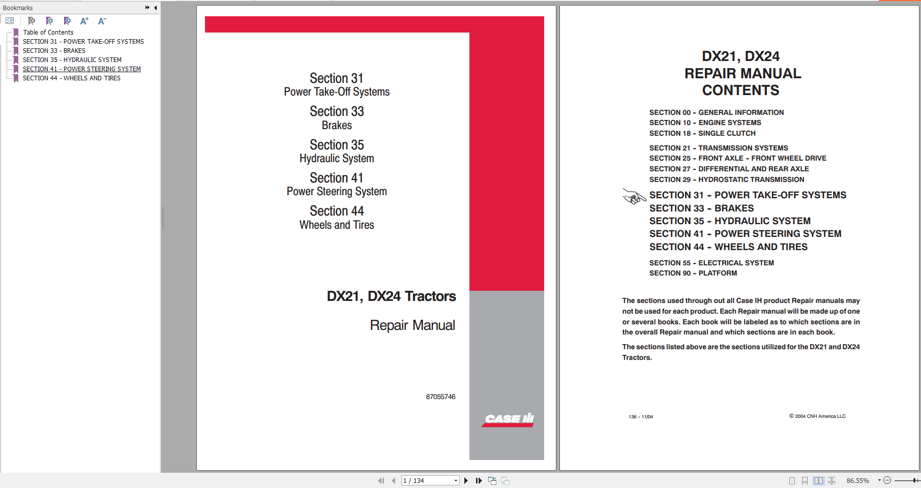 Case Tractor DX21 DX24 Repair Manual 4
