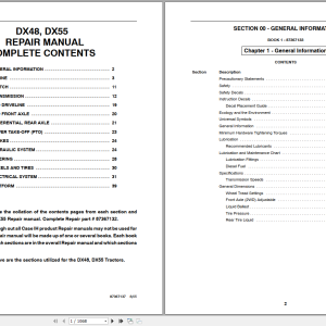 Case Tractor DX48 DX55 Repair Manual87367132 1