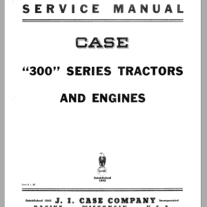 Case Tractor Engine 300 Series Service ManualRI307 2