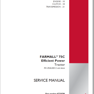 Case Tractor Farmall 75C EP Service Manual 1