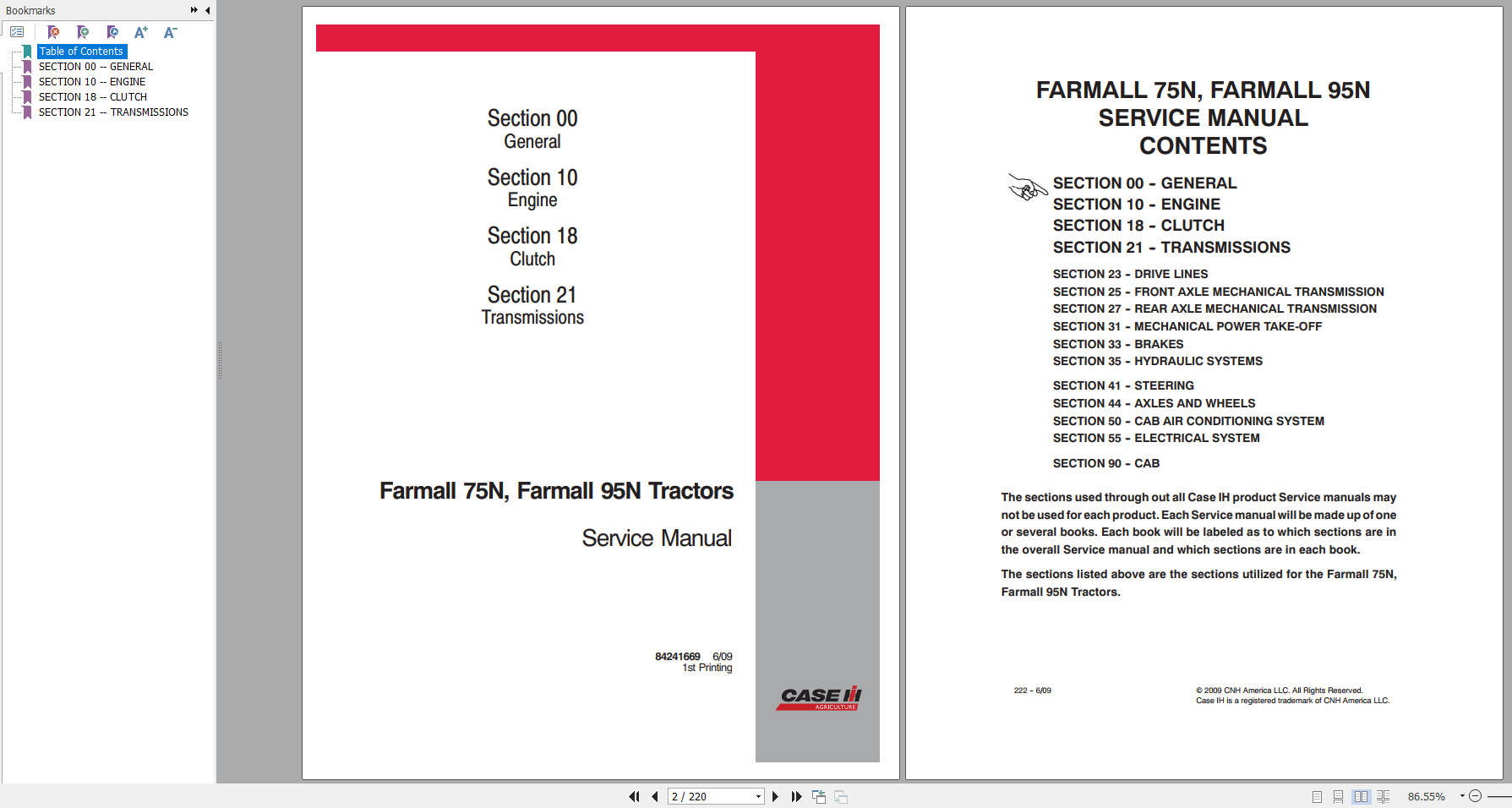 Case Tractor Farmall 75N 95N Service Manual 2