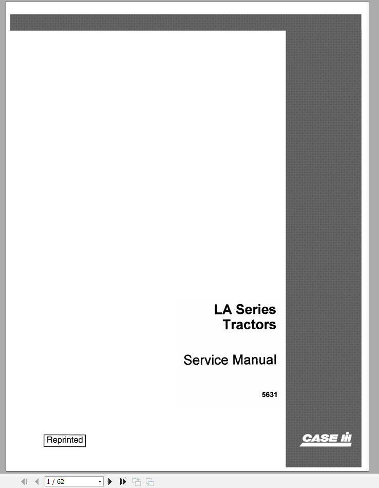 Case Tractor Magnum LA Series Service Manual5631 1