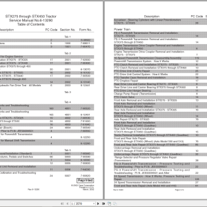 Case Tractor STX275   STX450 Service Manual6 13290R0 1