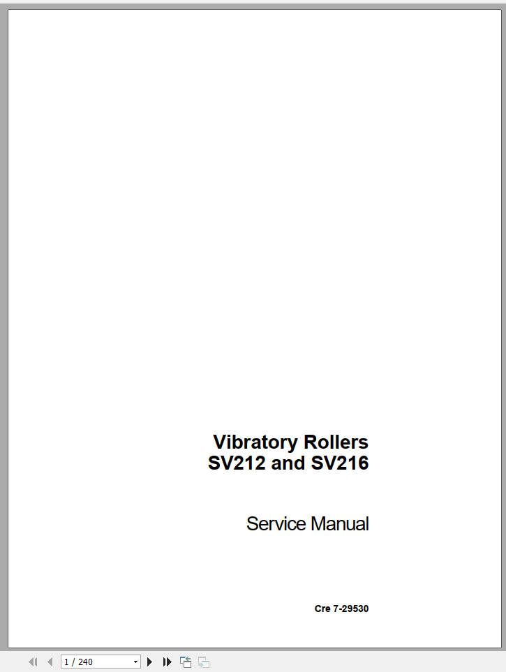 Case Vibratory Roller SV212 SV216 Service Manual7 29530 1