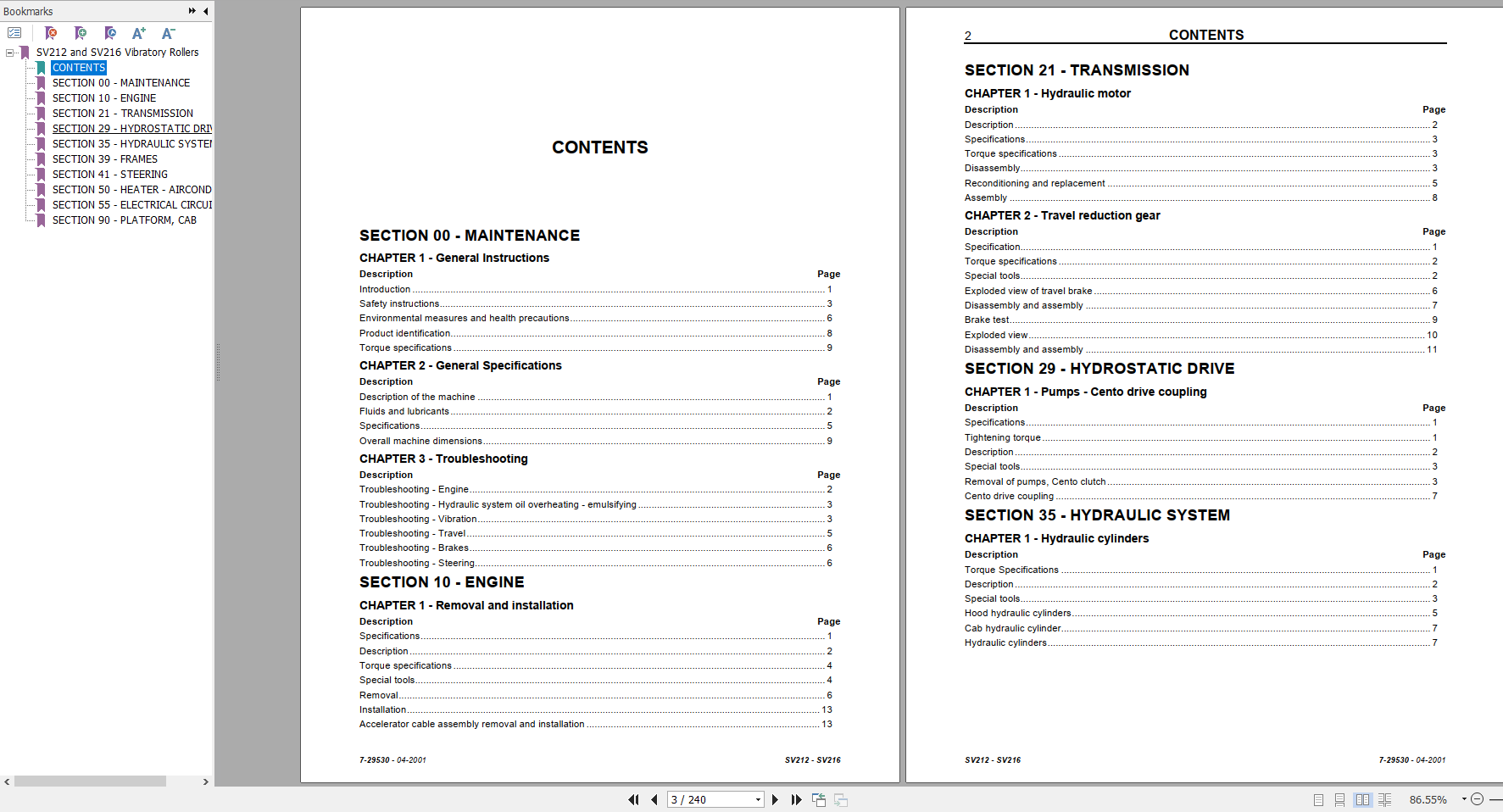 Case Vibratory Roller SV212 SV216 Service Manual7 29530 2