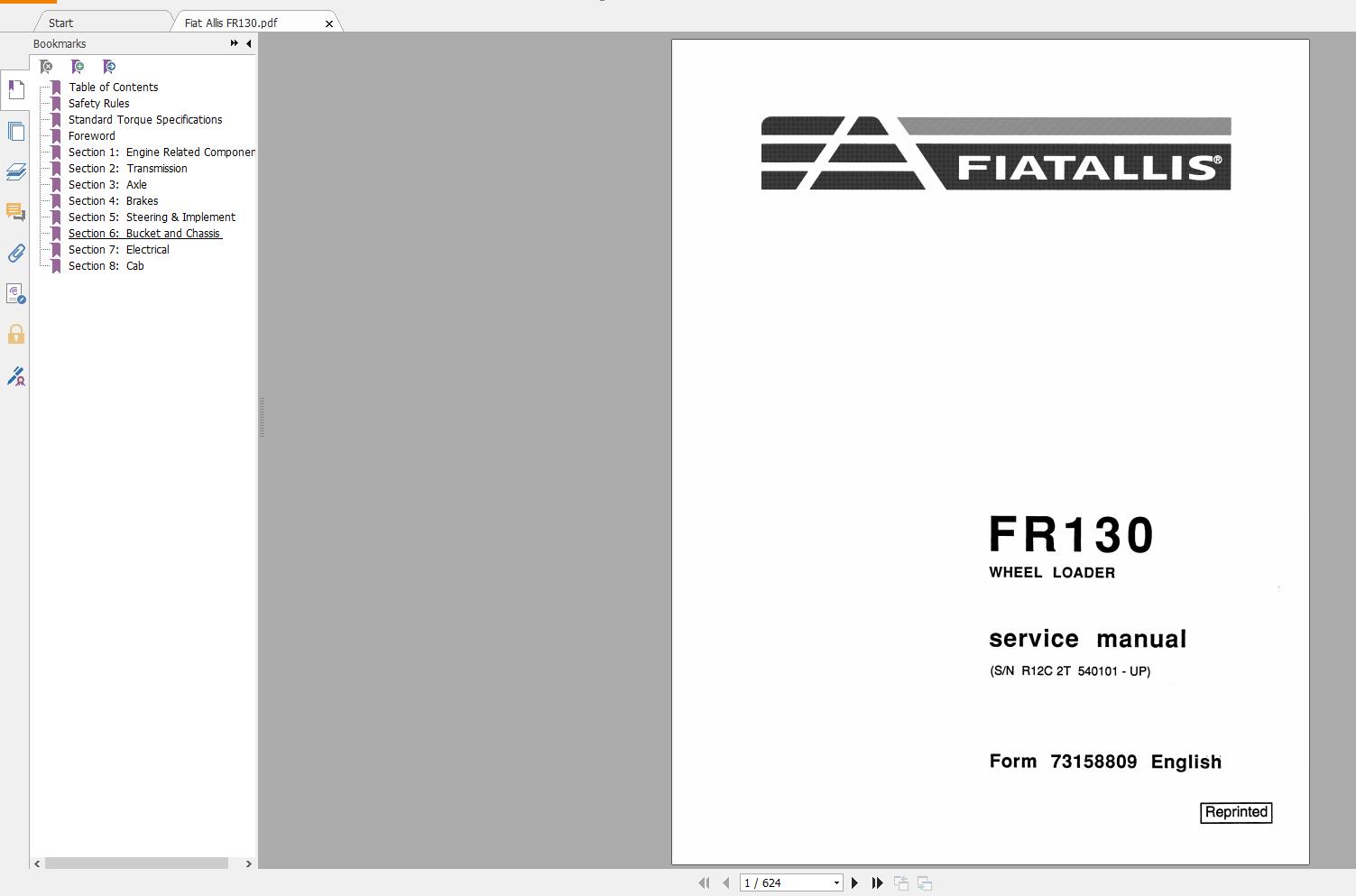 FIAT ALLIS WHEEL LOADER SERVICE MANUAL PDF5